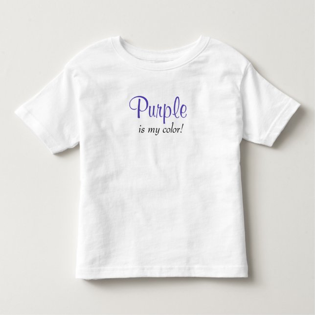 Camiseta Roxo é minha citação colorida (Frente)