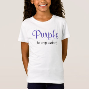 Camiseta Roxo é minha citação de cor