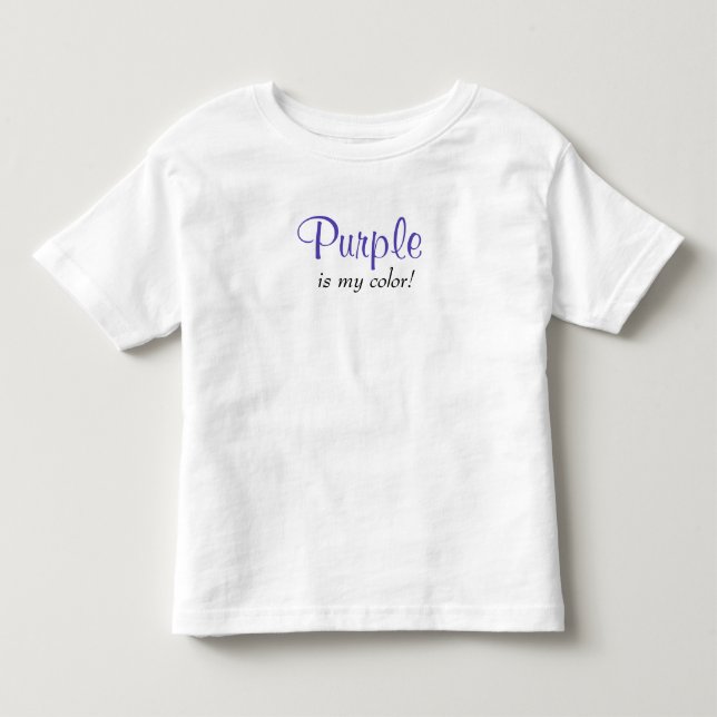 Camiseta Roxo É Minha Cor Citação (Frente)
