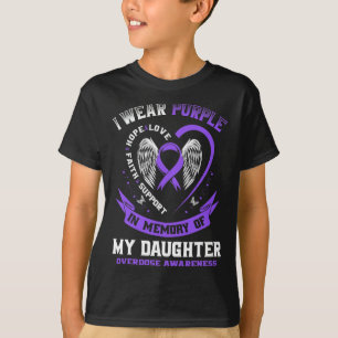 Camiseta Roxo Em Memória Da Filha Conscientização Sobre Ove