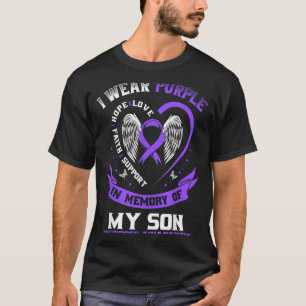 Camiseta Roxo Em Memória Do Filho Sobredosagem De Drogas Co
