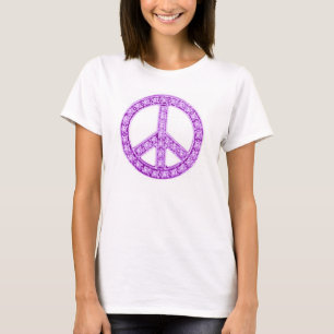 Camiseta Roxo Jewels Peace Sign