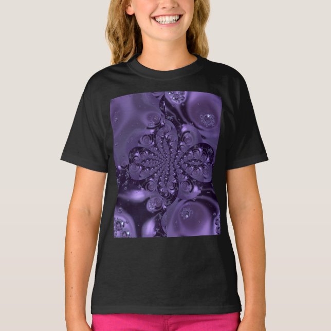 Camiseta Roxo Líquido Roxo Elegante (Frente)