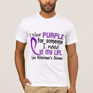 Camiseta Roxo para alguém eu preciso a doença de Alzheime
