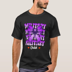 Camiseta Roxo Para Criança Militar Camo Coquette Bo