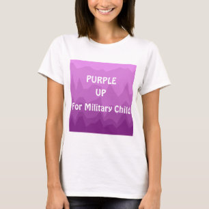 Camiseta Roxo Para Crianças Militares Filho Militar
