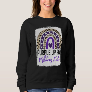 Camiseta Roxo Para Crianças Militares Mês Do Exército