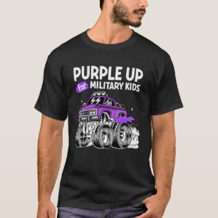 Camiseta Roxo Para Crianças Militares Monstro De Crianças K