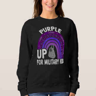 Camiseta Roxo Para Crianças Militares Rainbow Child Militar