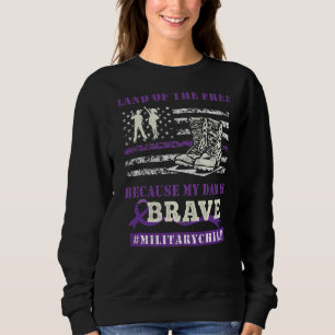Camiseta Roxo Para Crianças Militares Terra De Grátis Meu P