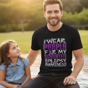 Camiseta Roxo Pelo Suporte à Epilepsia da Minha Filha