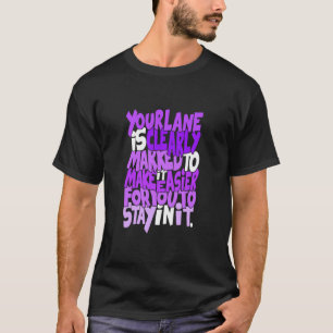 Camiseta Roxo Por Favor Siga as Marcações Gráfico Roxo