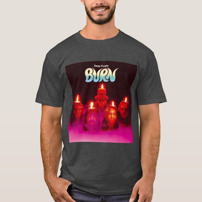 Camiseta roxo profundo retrô (Frente)