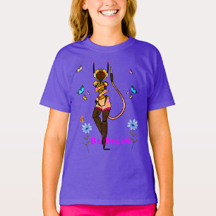 Camiseta Roxo Seja Arte Divertida Corajosa