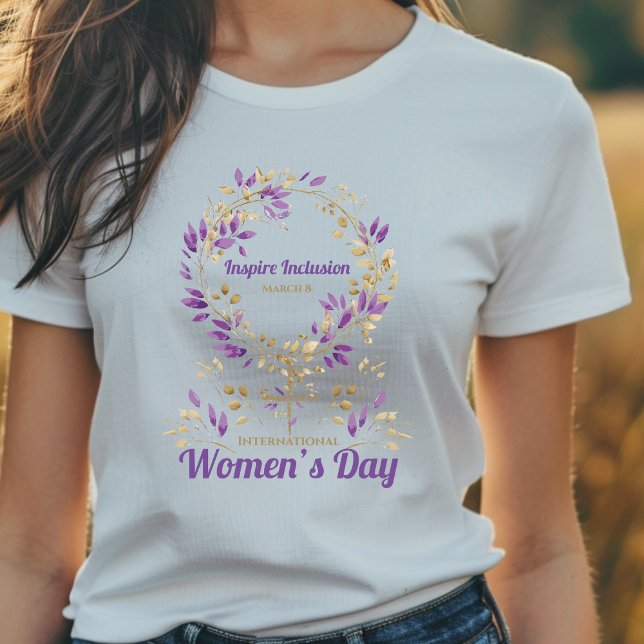 Camiseta Roxo Sinal Mulher Dia da Mulher (Criador carregado)