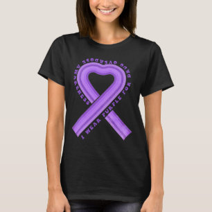 Camiseta Roxo vestido Para Sensibilização Para A Sobredosag