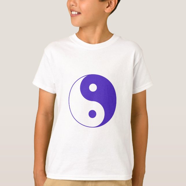 Camiseta Roxo Yin-Yang da lavanda (Frente)