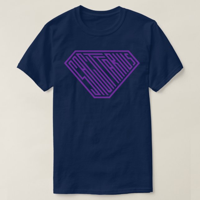 Camiseta Roxo Zodiac Super-Empoderado Sagitário (Frente do Design)