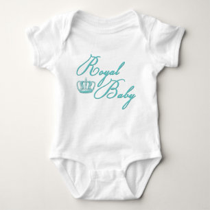 Camiseta Royal Baby em Azul com Vintage Crown
