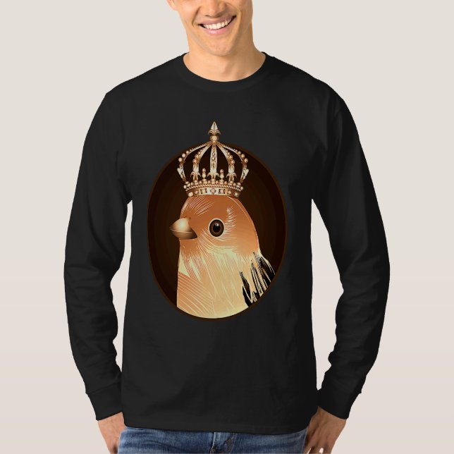 Camiseta Royal bird as portrait with golden crown  1 (Frente)