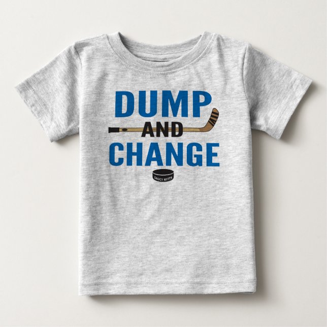 Camiseta Royal Blue Dump and Change Hockey Baby (Frente)