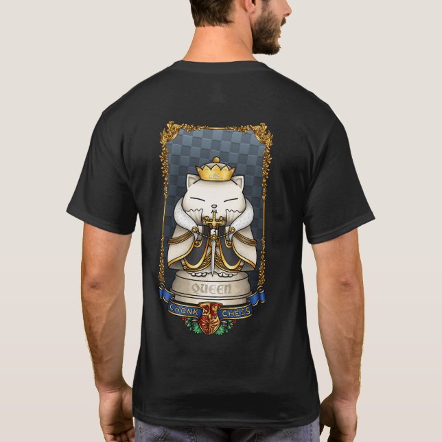 Camiseta Royal Cat Chess Queen Piece (Verso)