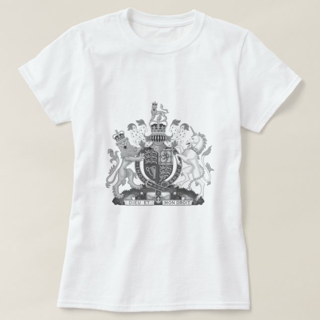 Camiseta Royal Coat of Arms of the United Kingdom UK  T-Shi (Frente do Design)