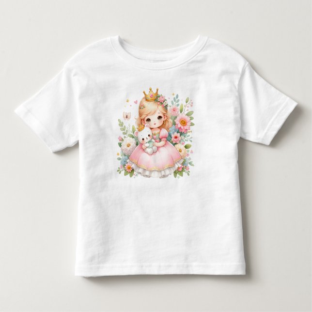 Camiseta Royal Cuddle - Princesa e Urso (Frente)