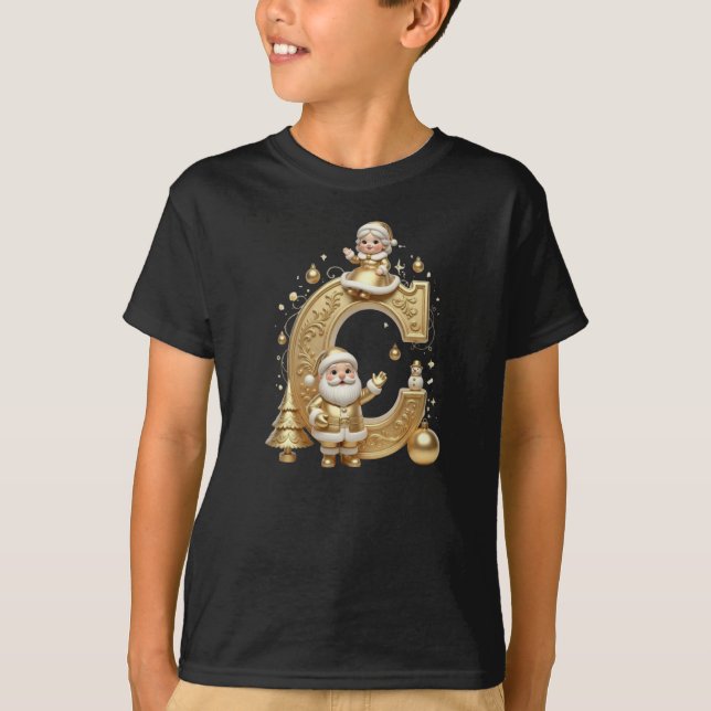 Camiseta Royal Gold C Santa Boys Holiday Basic Tee (Frente)