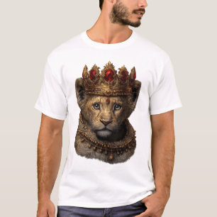 Camiseta Royal Lion Cub Crown – Design Elegante Re