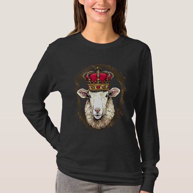 Camiseta Royal Sheep King Queen Princess Lamb Farm Animal S (Frente)