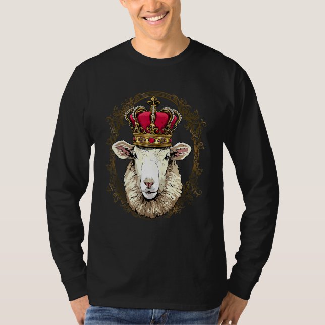 Camiseta Royal Sheep King Queen Princess Lamb Farm Animal S (Frente)