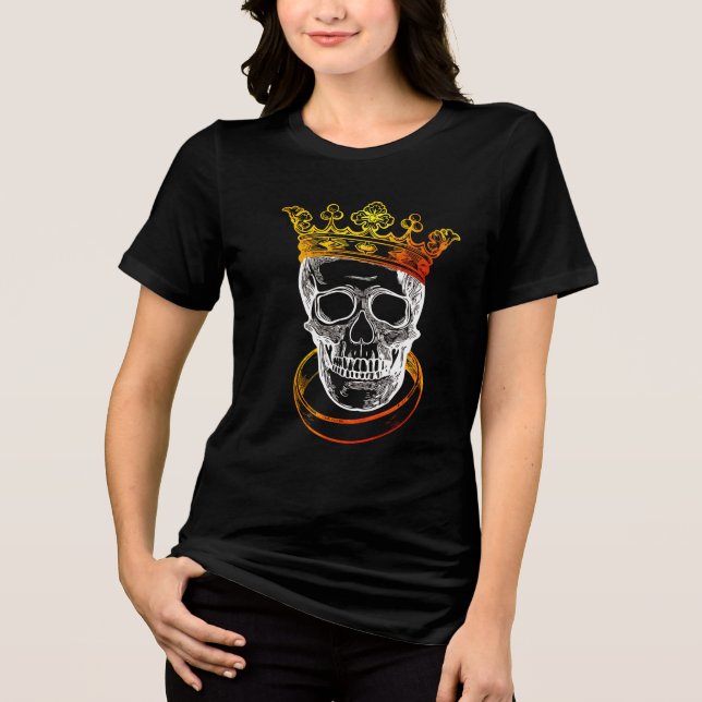 Camiseta Royal Skull Crown – Arte Gótica (Frente)