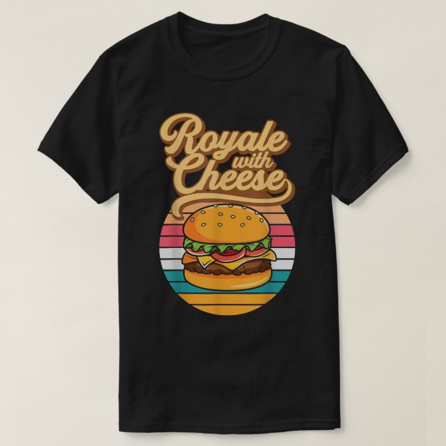 Camiseta Royale com Comida de hambúrguer de queijo, Gráfico (Frente do Design)