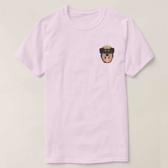 Camiseta Royalty Rottweiler Dog (Frente do Design)