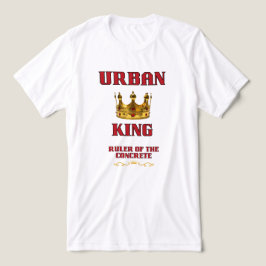 CAMISETA ROYALTY, URBAN KING MEN'S WHITE TRI-BLEND
