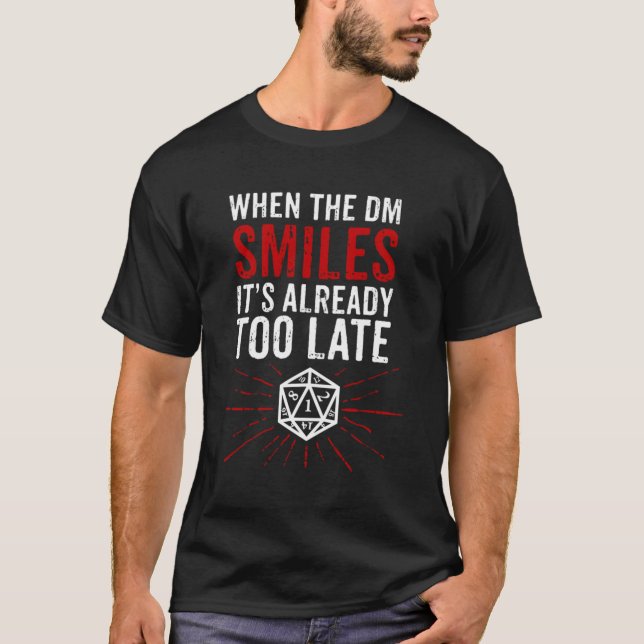 Camiseta Rpg De Jogos De Mesa Superior Da Função (Frente)