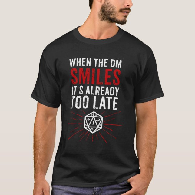 Camiseta Rpg De Jogos De Mesa Superior Da Função (Frente)