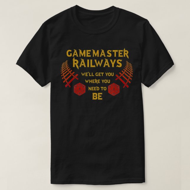 Camiseta RPG Railroading (Frente do Design)