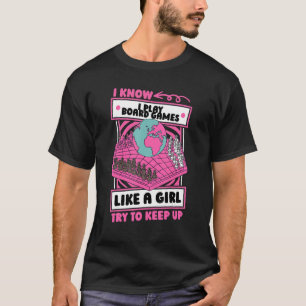 Camiseta Rpg Rapariga Gaming Família Gamer Dice Fantasy Con