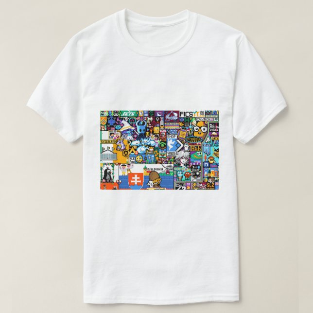 Camiseta RPlace - Local do Reddit - O Void Sem Fim (substit (Frente do Design)