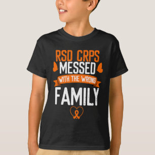 Camiseta Rsd Crps Mensagem Wrong Family Orange Ribbon Aware