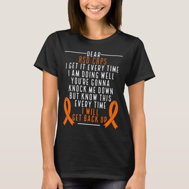 Camiseta RSD CRPS Sensibilização para voltar para a Faixa L (Frente)
