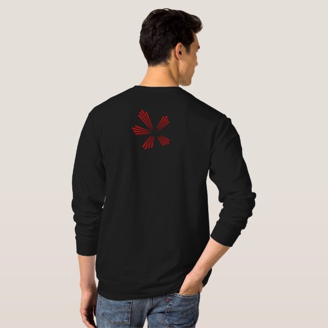 Camiseta Rua Agostinho Vermelho Sangue Longsleeve (Parte Traseira Completa)