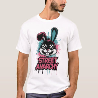 Camiseta Rua Anarchy Grafite Bunny - Edgy Street Art