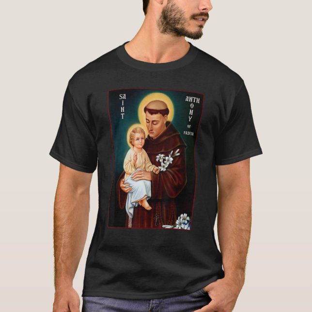 Camiseta Rua Anthony Do Santo Católico De Pádua (Frente)