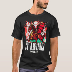 Camiseta Rua Arvans Wales Welsh Flag Y Ddraig Goch Dragon