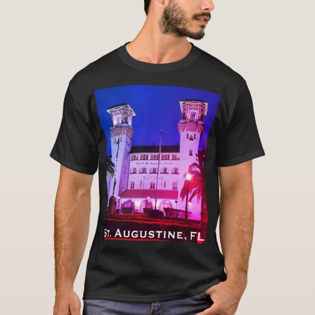 Camiseta Rua. Augustine, FL - Hotel Alcazar (Frente)