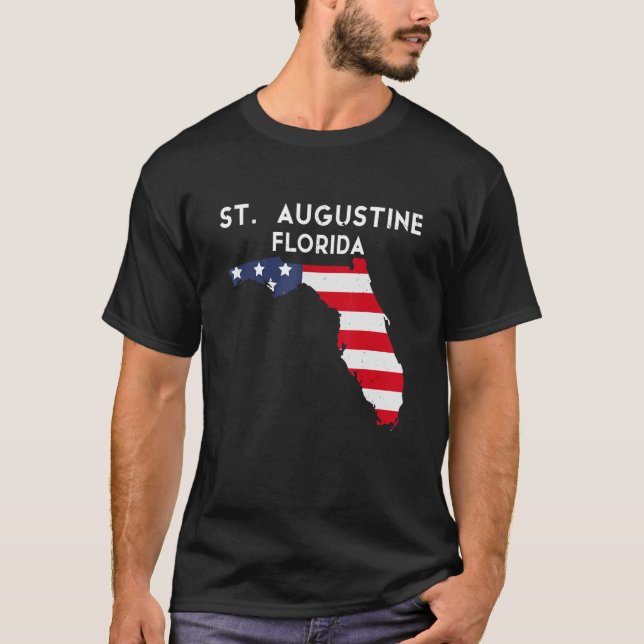 Camiseta Rua Augustine Florida EUA State America Viagem Flo (Frente)