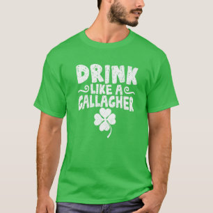 Camiseta Rua, Bebendo do Dia de Patrick Gallagher, Shamroc